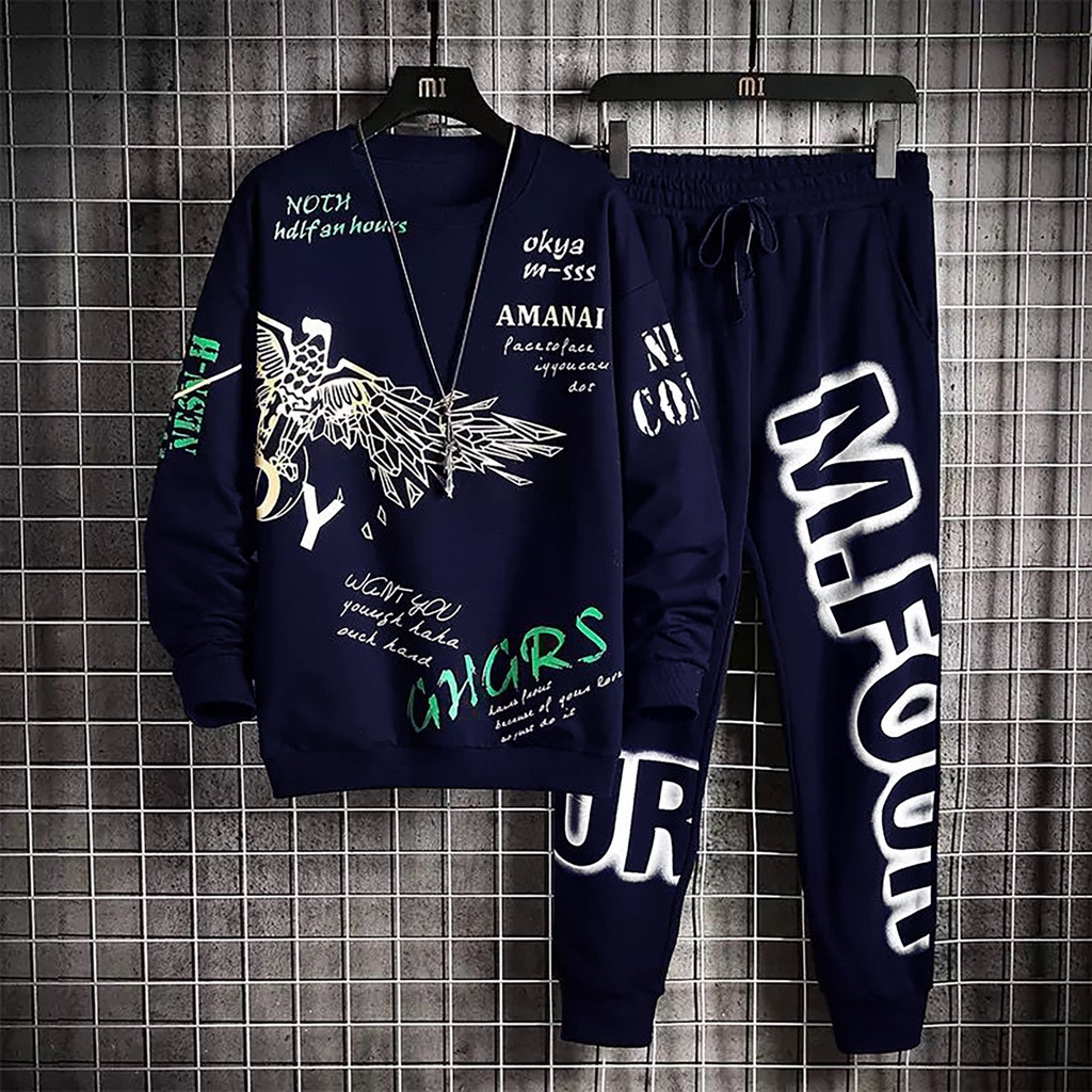 BISA COD / STELAN AMANAI / satu set /atasan dan bawahan /baju pria terbaru