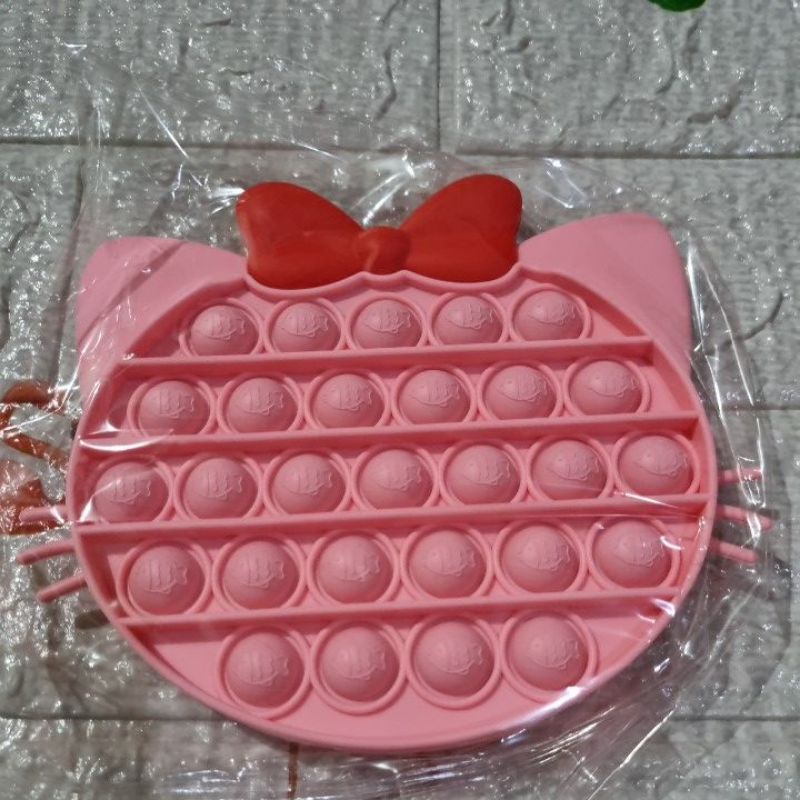 POP IT FIDGET TOY / POP IT PREMIUM ADA EMBOSSNYA / POP IT MURAH / POP IT FIDGET TOYS-Hello kitty pink