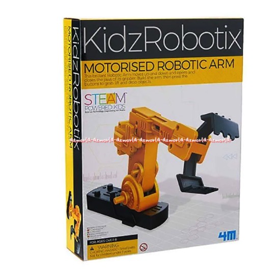 4M Kidzrobotix Motorised Robotic Arm Mainan Membuat Tangan Robot Kidz robotix Kis Robotic