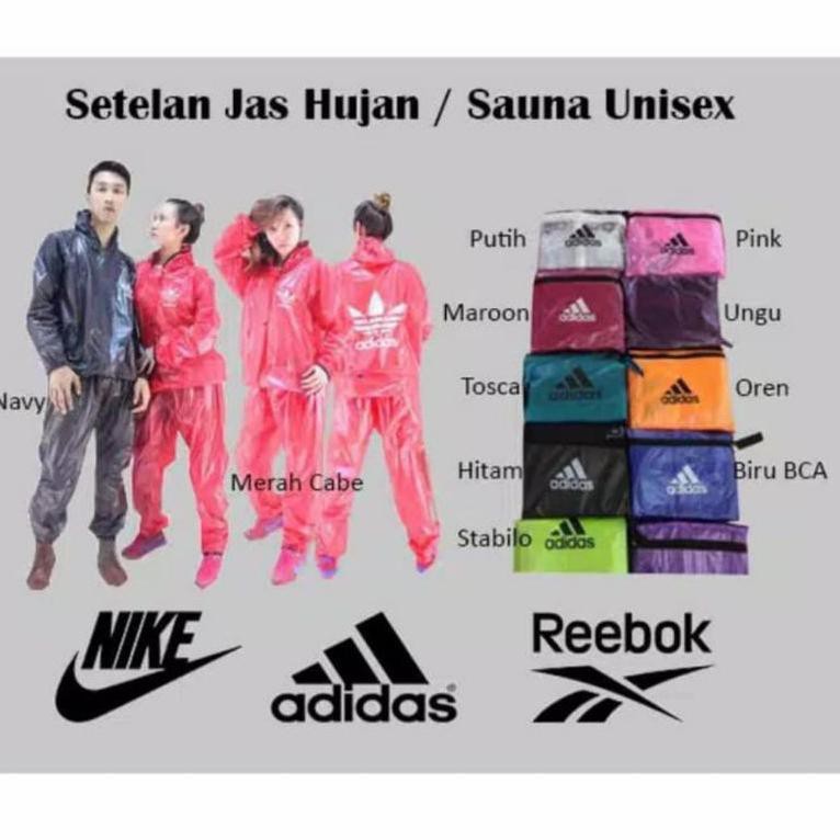 JAS HUJAN ADIDAS/JAS HUJAN BAJU/JAS HUJAN WANITA/JAS HUJAN PRIA/MANTEL/JAKET/JAS HUJAN DEWASA (KODE