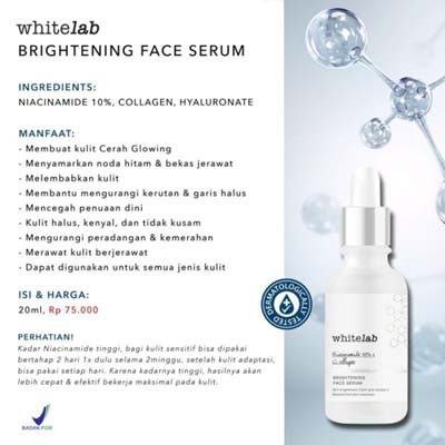 [FREE GIFT] WHITELAB ACNE CALMING SERUM &amp; BRIGHTENING FACE SERUM 20 ML