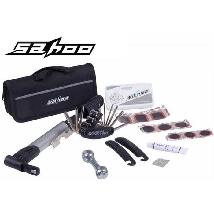 BICYCLE TOOL ALAT TAMBAL BAN DAN BIKE TOOL PAKET KOMPLIT MEREK SAHOO