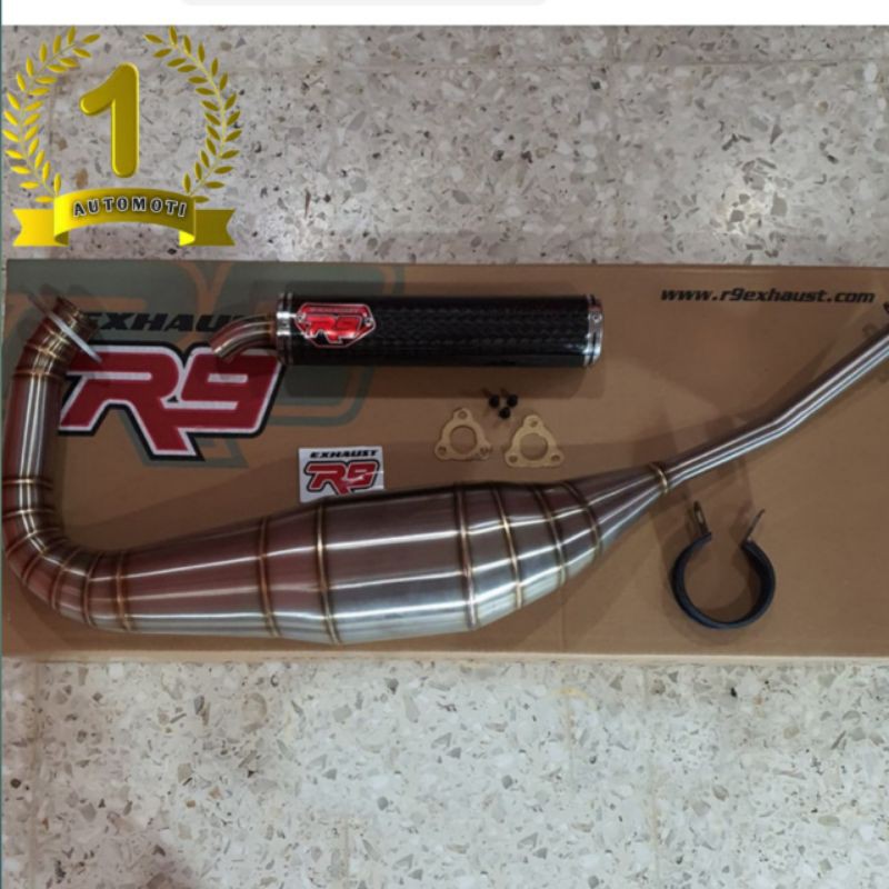 KNALPOT R9 ORI 100% NINJA R NINJA RR NEW NEO MUGELLO CARBON