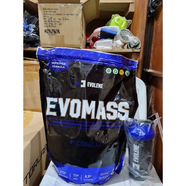 EVO MASS 10 LBS BPOM HALAL SUSU PROTEIN GAINER EVOMASS MAS EVOLENE LB