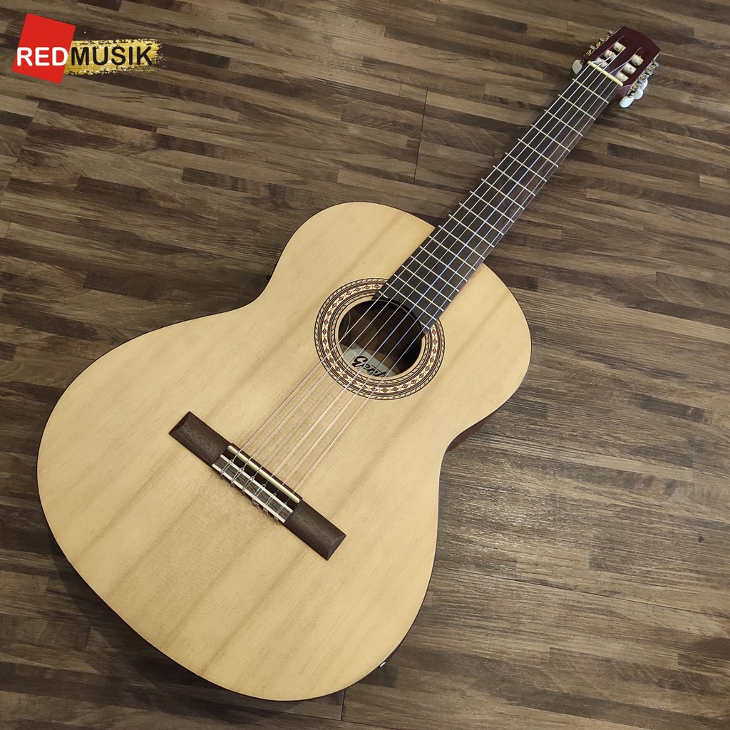 Gitar Classic Genta C200E C-200E C 200E Gitar Nylon Akustik Elektrik