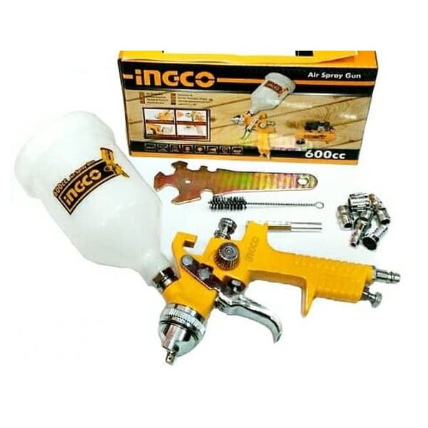 INGCO Air Spray Gun Brush Semprotan Cat Angin Tabung Atas Isi 600mL