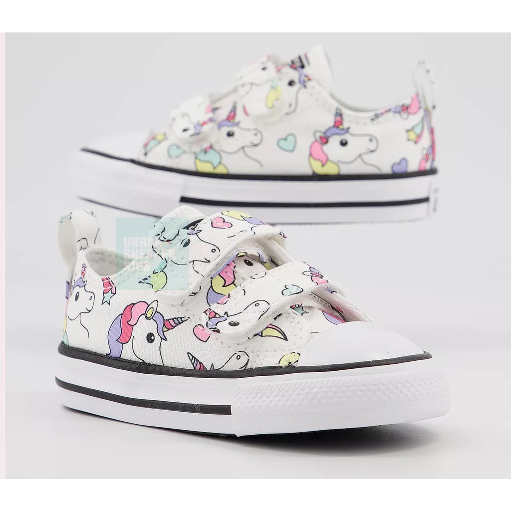 Sepatu Anak Converse All Star 2vlace Trainers Unicorn White Exclusive 18-35 Usia Baby TK SD