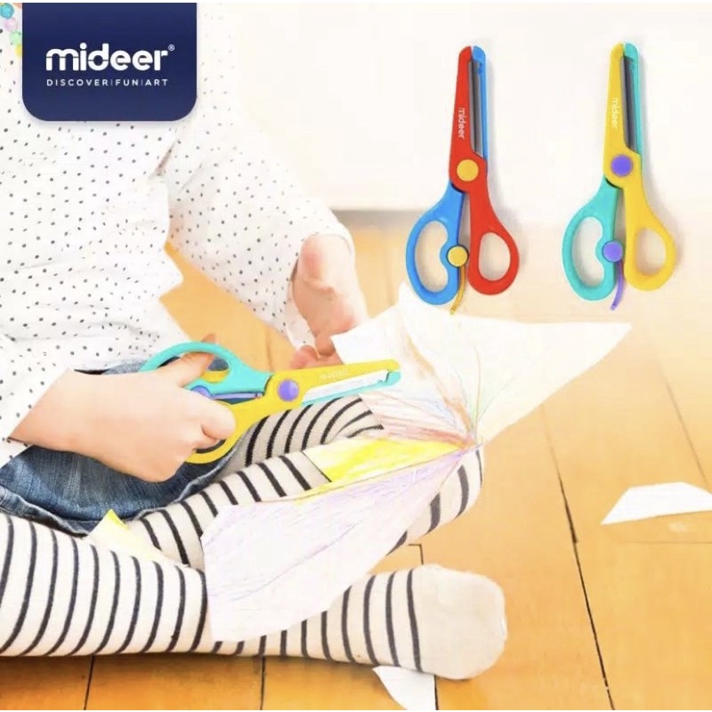 

Mideer Safety Kids Scissors Paper Cut Gunting Kertas Anak