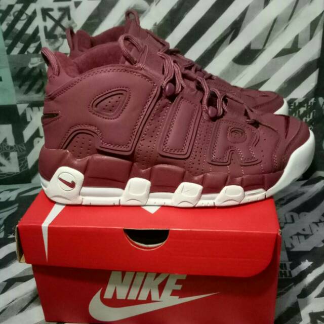 Sepatu Nike Air More Uptempo 96 Maroon