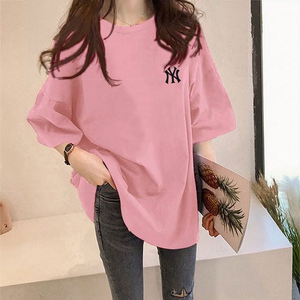 Kaos Longgar - Oversize Tee Tshirt Wanita Import Model Longgar Motif Tulsan NY NEWYORK