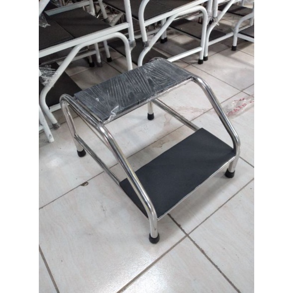 tangga footstep bed pasien stenless / tangga bed periksa pasien