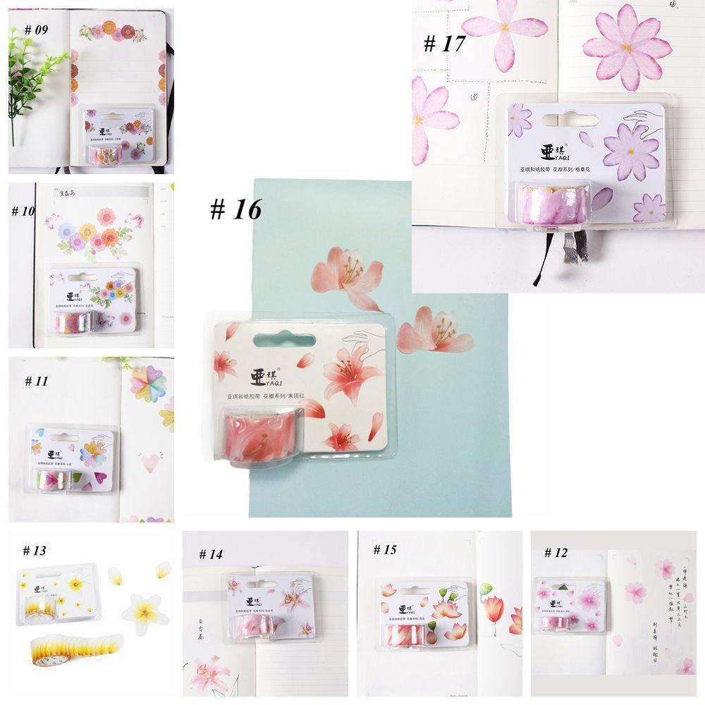 Top 200PCS Pita Kelopak Bunga DIY Stylish Dekorasi Sticky Paper