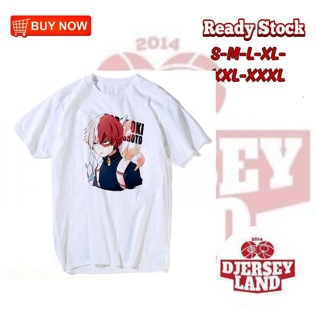 KAOS PRIA ANIME SHOTO TODOROKI KAOS PRIA KEREN