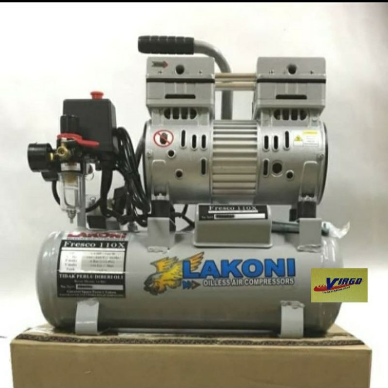 FRESCO110 MESIN LAKONI KOMPRESOR COMPRESSOR 1HP FRESCO 110X OILLES SILENT