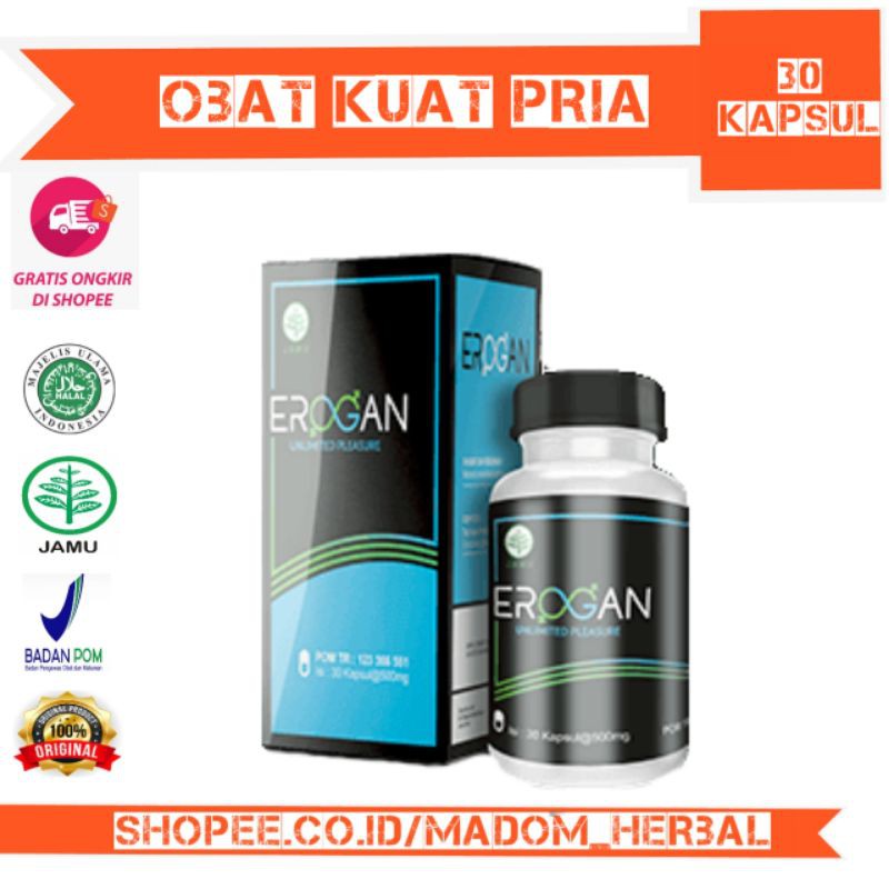 Erogan Asli Kemasan Botol isi 30 Kapsul Herbal