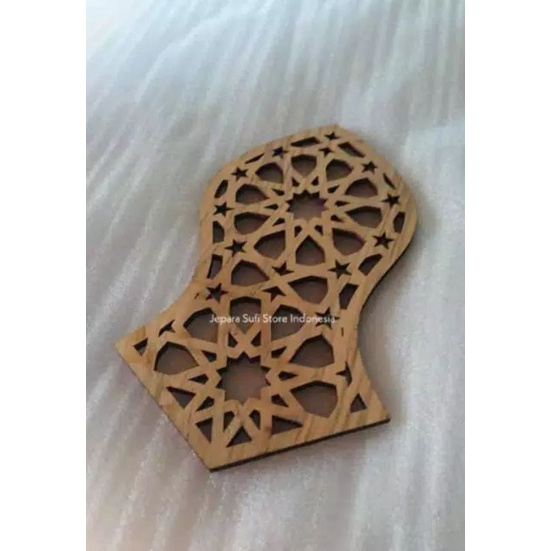 Terompah Nabi Kayu Jati 30 Cm