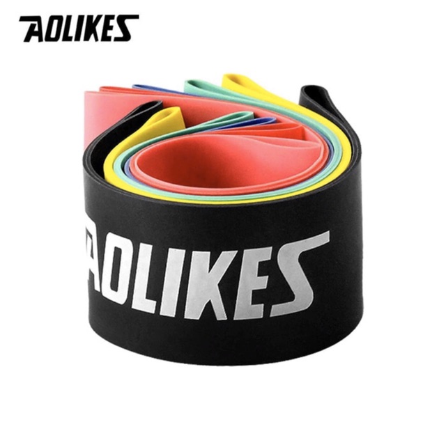 3601 AOLIKES 1 SET 6 LEVEL RESISTANCE BAND TALI STRETCHING YOGA GYM