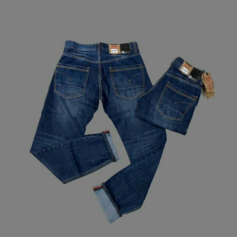 Celana Panjang Jeans Pria Casual Bombbogiiee BM Original dan Murah Meriah/celana distro super premium murah meriah