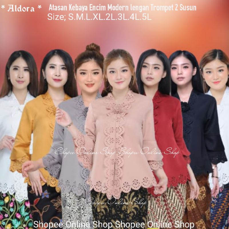 Atasan Kebaya Encim Floy Modern Wisuda Pesta Aldora