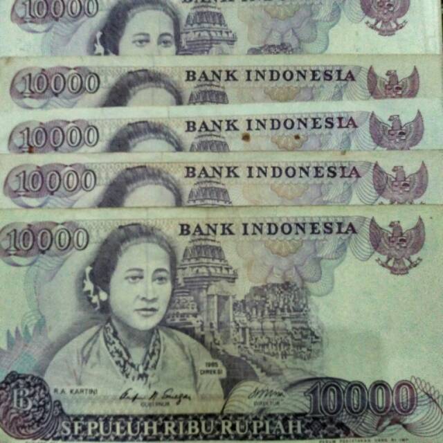 Uang Kuno Asli Rp. 10.000,- tahun 1985 RA Kartini