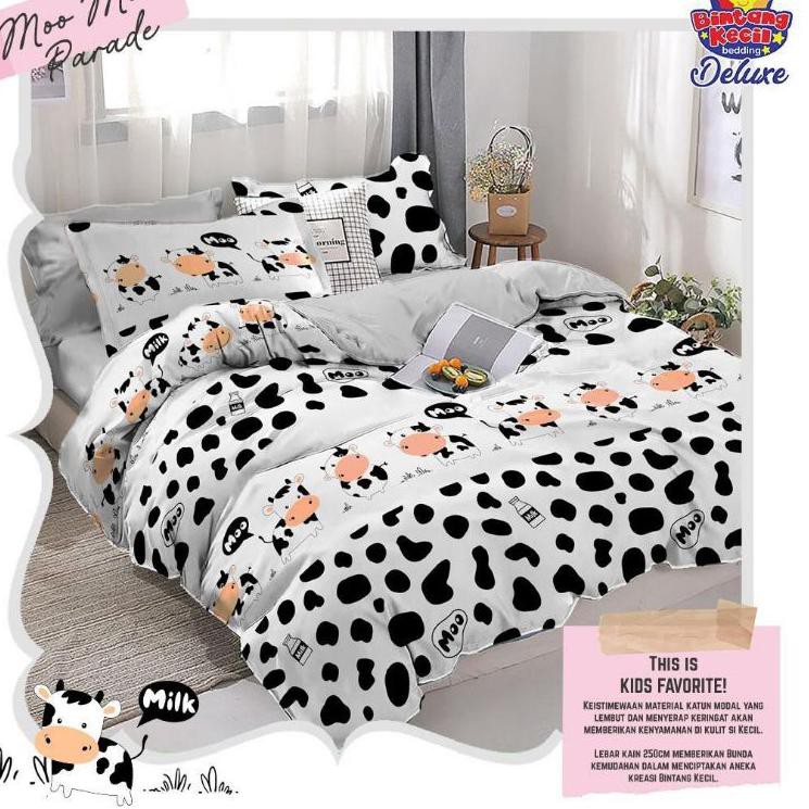 ♠ Sprei star motif COW sapi lucu unik produsen sprei Anti Geser ♪
