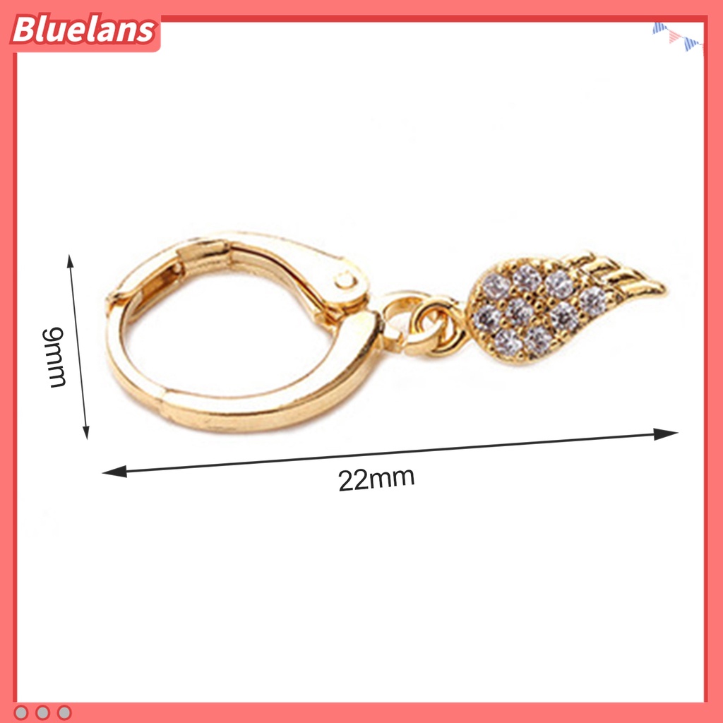 1 Pc Anting Menjuntai Desain Salib Hati Bunga Bahan Cubic Zirconia Untuk Wanita