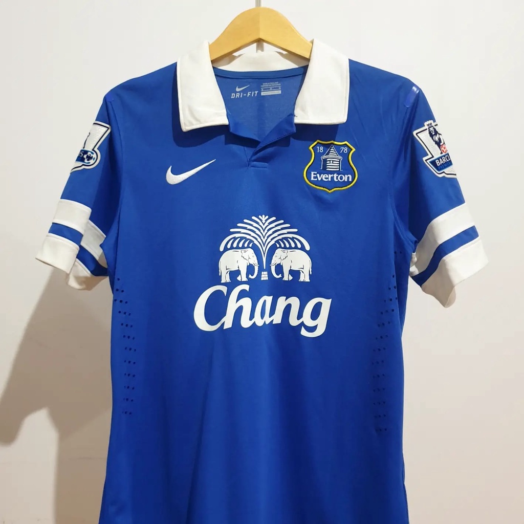 Jersey Everton FC Home 2013-2014 Player Issue Grade Ori Baju Bola Liga Inggris England