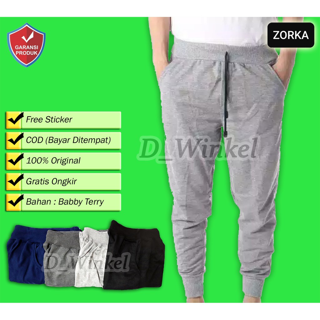 Celana Jogger Panjang Training Trening Pria Wanita M L XL XXL Joger bahan babyterry 5 Warna