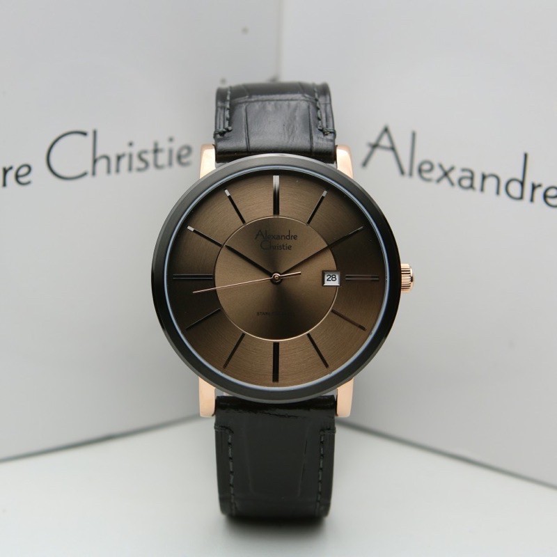 JAM TANGAN PRIA ALEXANDRE CHRISTIE AC 8344 AC8344 BLACK ROSEGOLD ORIGINAL