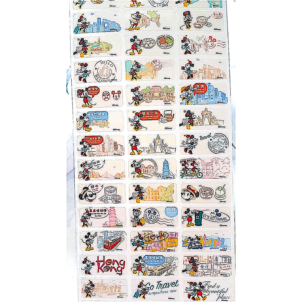 

Label nama stiker waterproof Premium Mickey Travelling Ori