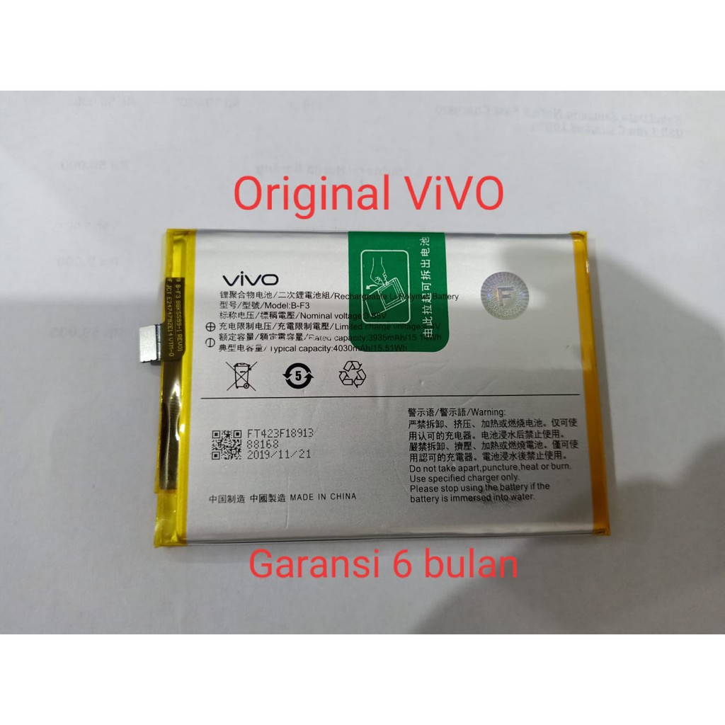 Baterai batere VIVO B-F3 VIVO Y91 / Y93 / Y95 / Y91C Original