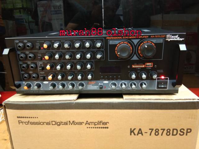 AMPLI KARAOKE BLACKSPIDER NEW KA-7878 DSP WITH PROCESSOR BLUETOOTH