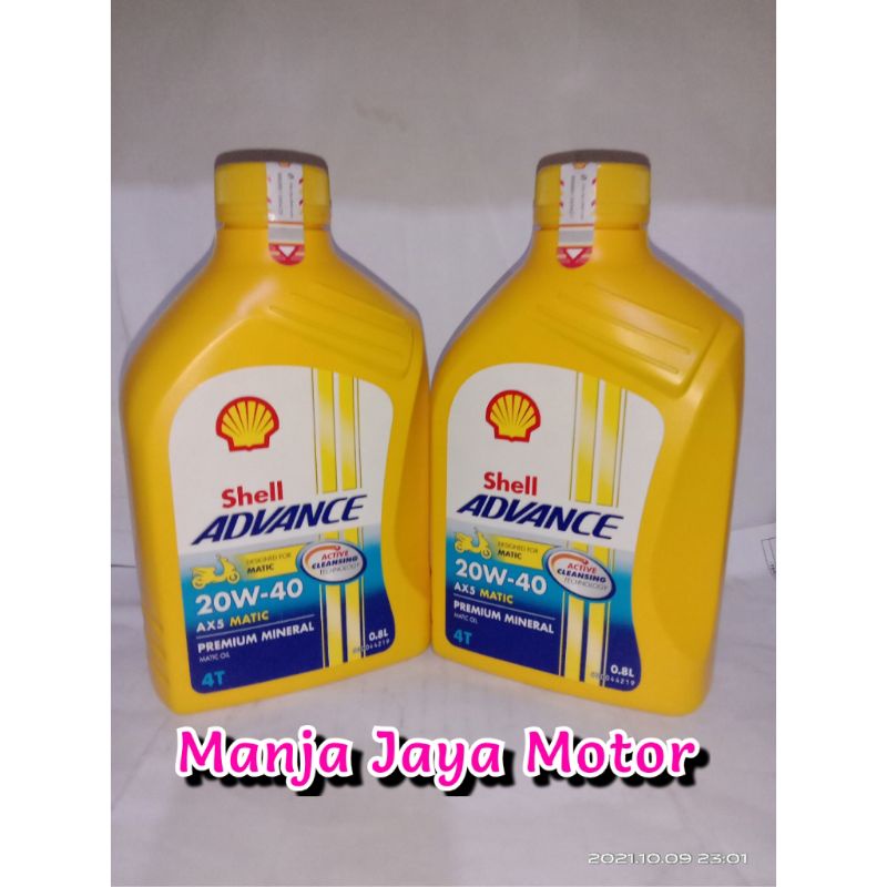 oli shell advance Ax5 matic 20w-40 800ml for all matic honda yamaha suzuki