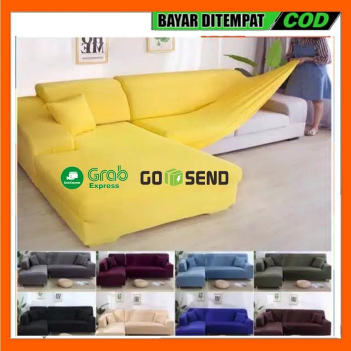 Cover Sofa L Elastis Siku Cover Sofa L Shaped Sarung Sofa L Elastis