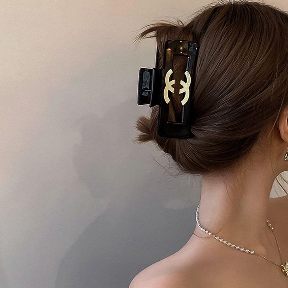 [Elegan] Perempuan Cakar Rambut Trendi Fashion Punggung Kepala Hadiah Manis Vintage Rambut Kepiting Klip