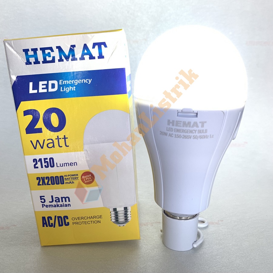 Lampu LED Magic AC/DC Emergency HEMAT 20W 20 Watt Bohlam Led Emergency