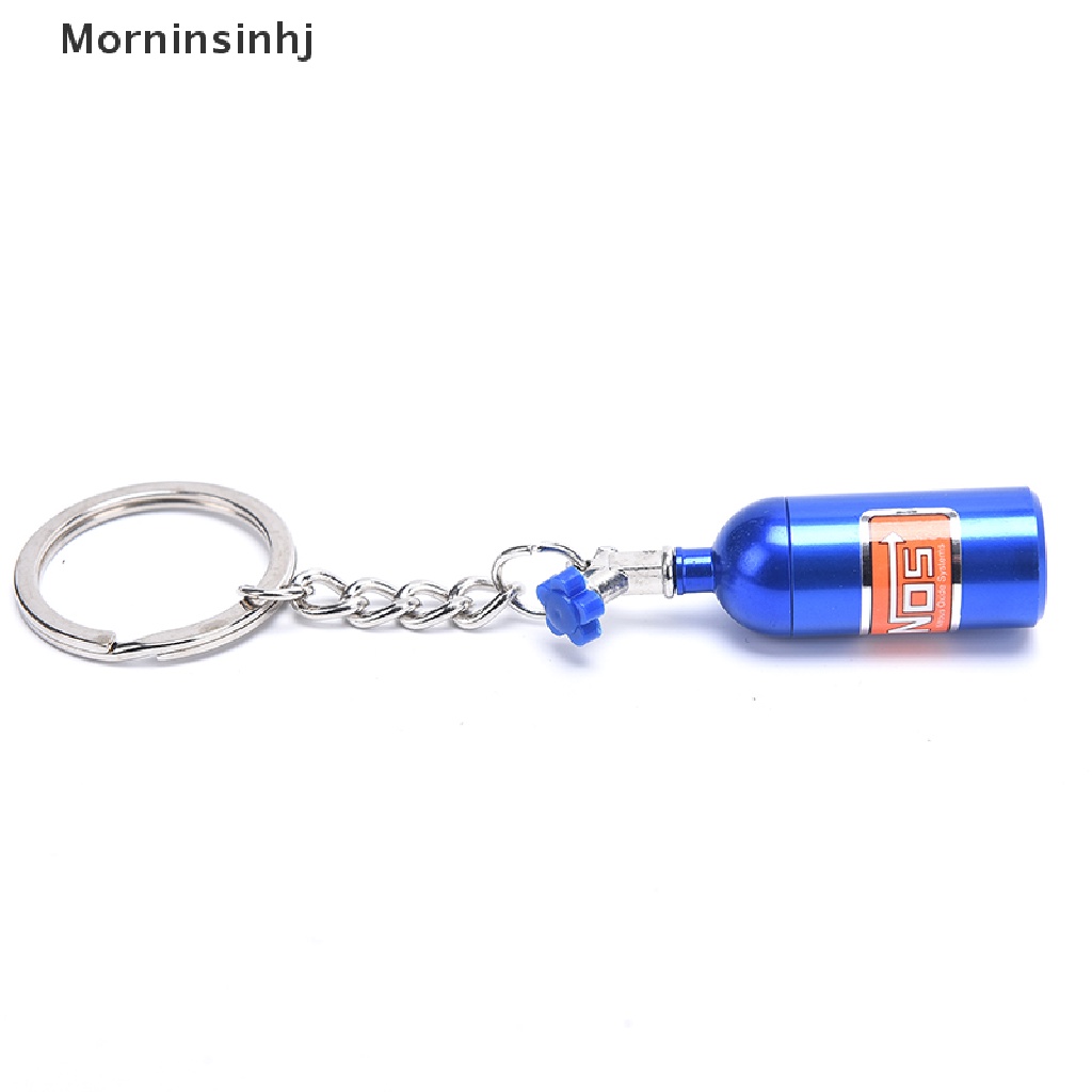 Mornin Gantungan Kunci Mobil Turbo NOS Botol Nitrogen Metal Key Ring Stash Pill Box Storage id