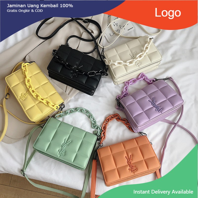 (BISA BAYAR DITEMPAT) SJ - TAS FASHION WANITA RANTAI SELEMPANG FOX