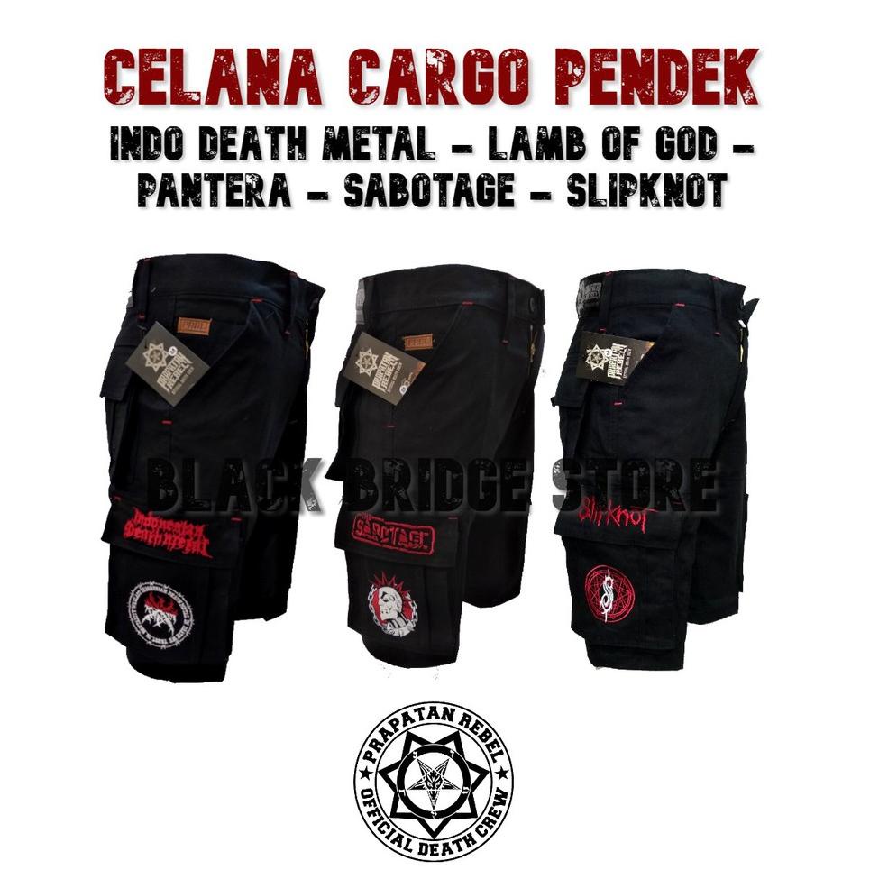 "Krn31au22ᴿ" Celana Cargo Pendek / Kempol Pendek / Celana Metal Punk Hardcore ORI PRAPATAN REBEL