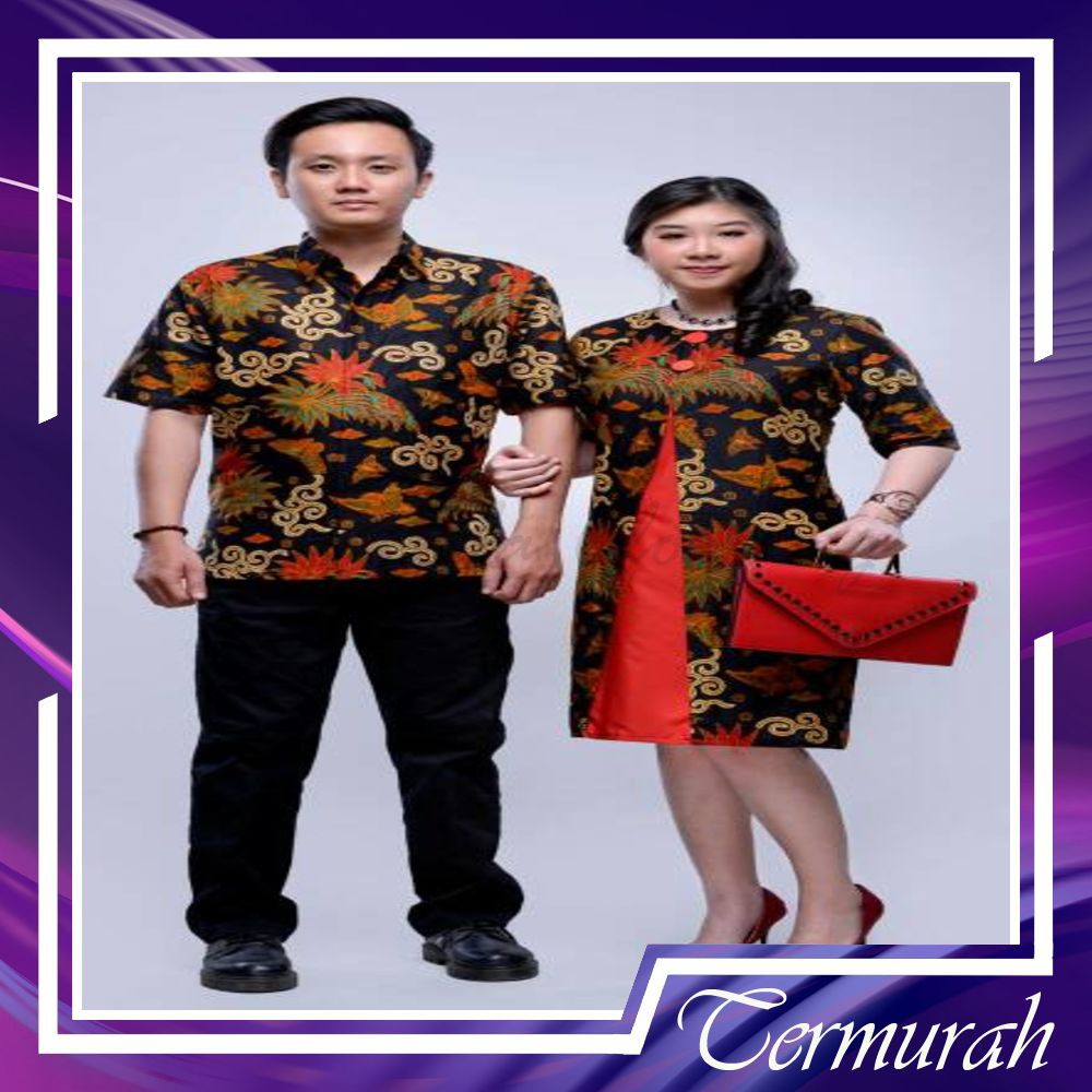 BATIK COUPLE SARIMBIT KEKINIAN MODERN SERAGAM ADA ANAK TERBARU KELUARGA JUMBO MURAH MAWAR DAUN