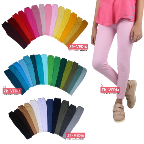 BUY 1 GET 1 Legging Kaos 5-7th / Legging Anak Perempuan Adem Kaos Leging Celana Bahan Panjang Polos kiosbalitaaprilia