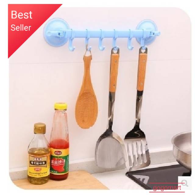 【GOGOMART】Rak Gantungan Kamar Mandi / Gantungan Dapur - Power Suction - GT002