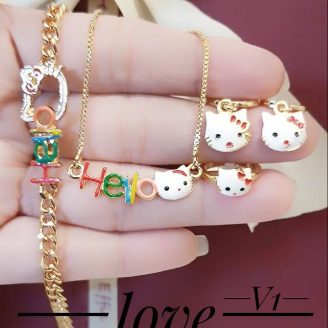 Xuping set perhiasan lapis emas 18k 1411h