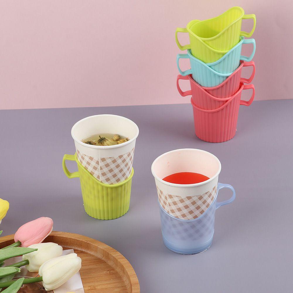 Preva 10Pcs Cup Holder Plastik Kreatif Rumah Mug Lengan