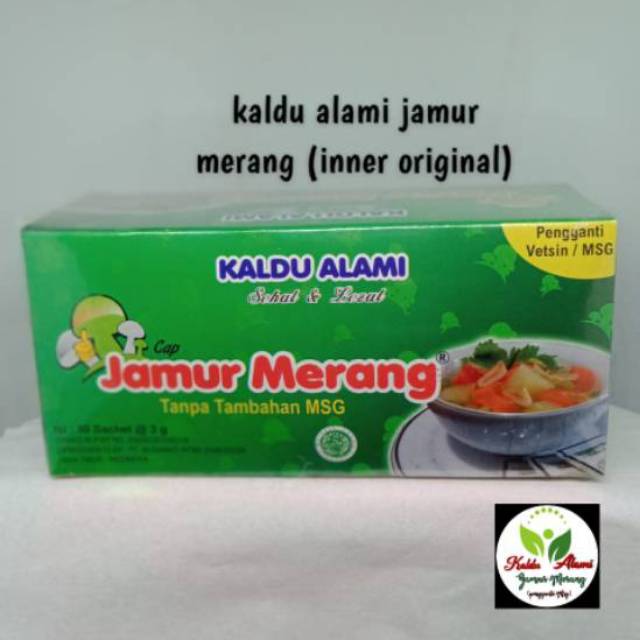 

Kaldu alami jamur merang kemasan box inner original