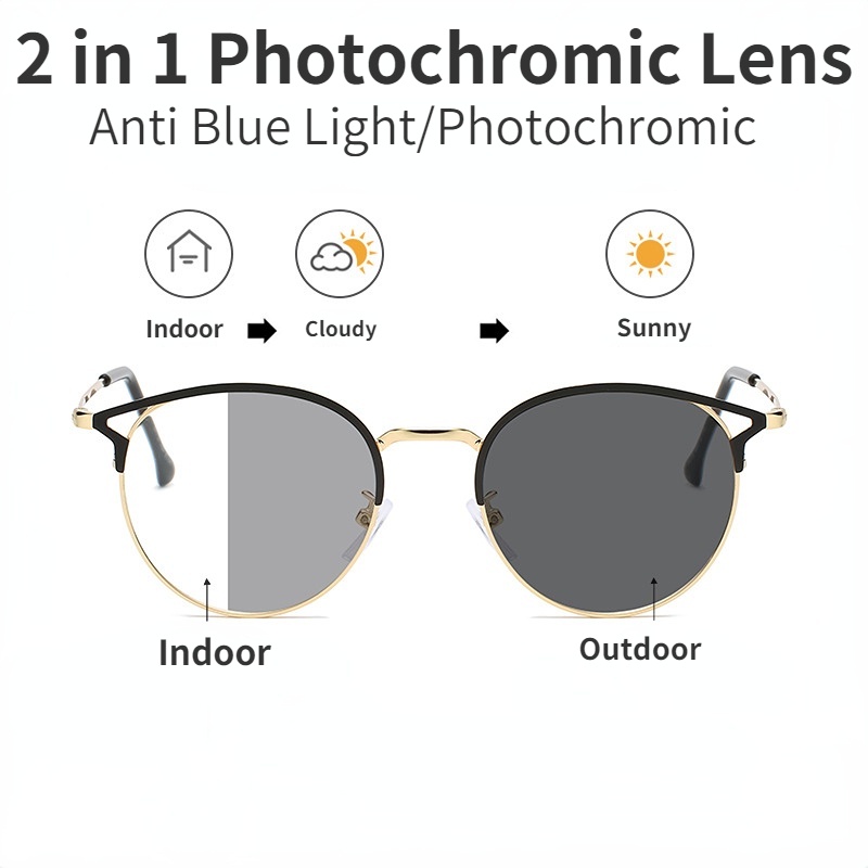 Kacamata Photochromic Anti Radiasi Anti Blue Ray Transition Untuk Pria Dan Wanita