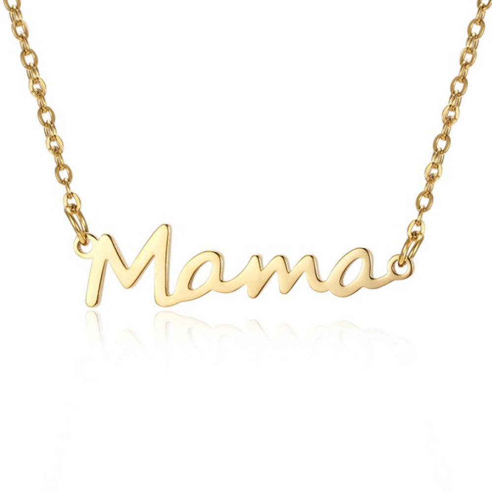 Kalung Choker Liontin Tulisan Mama Untuk Hadiah Hari Ibu