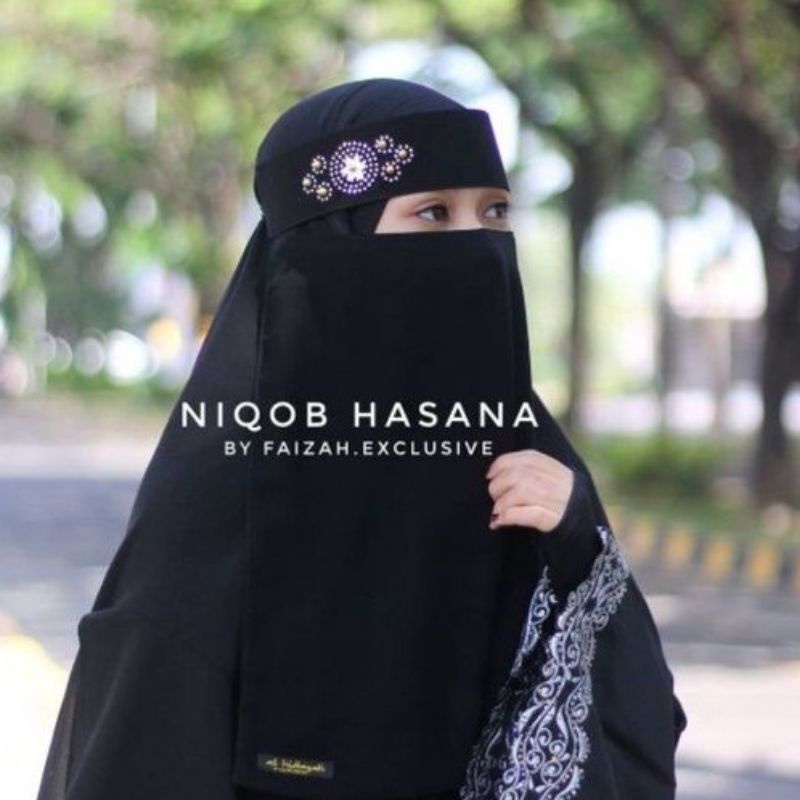 Niqob Bandana Hasana Cadar Niqab Manik