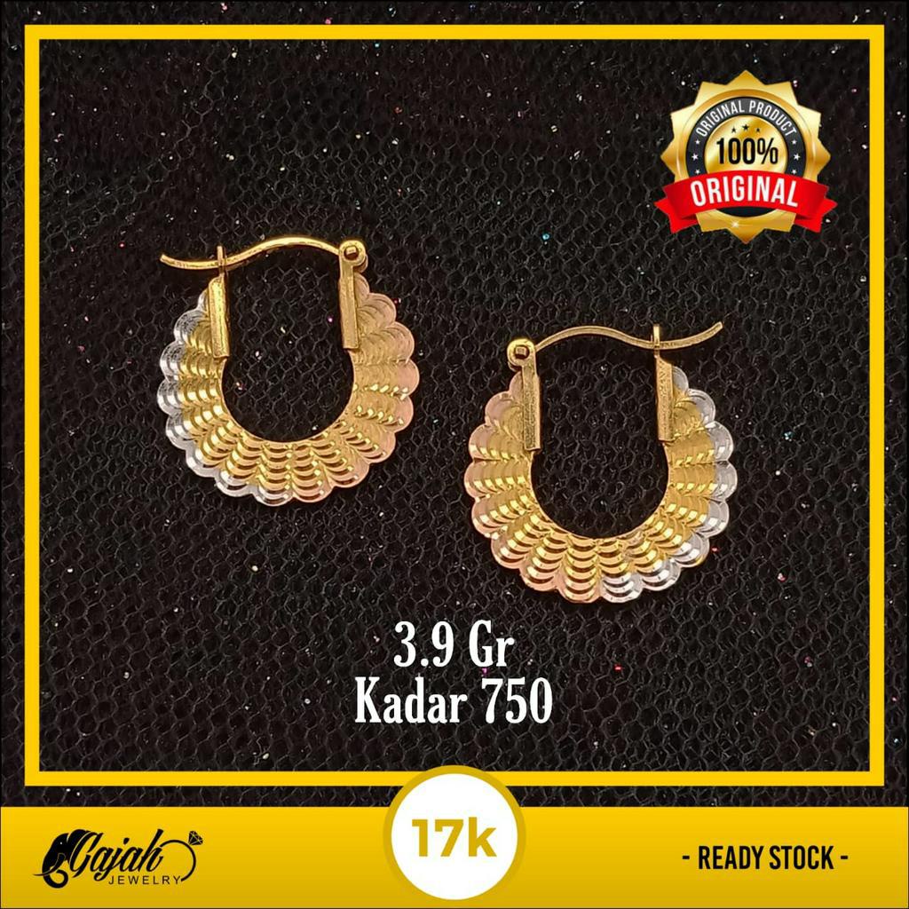 Anting emas 17K - 3.9 Gr Kadar 750 - 5028