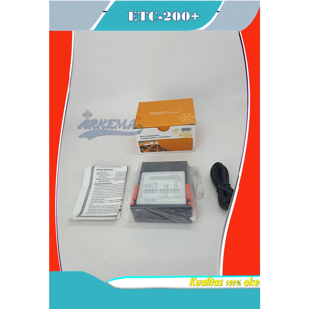 THERMOSTAT ETC-200+ | TEMPERATURE CONTROL DIGITGAL ETC200 + | PENGATUR SUHU COOL STORAGE ELITEC